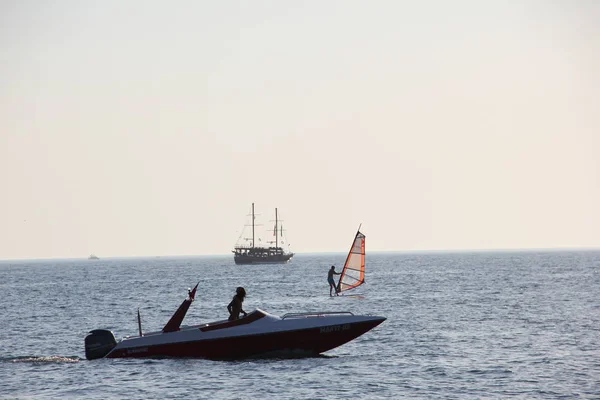 Marmaris Turquía Septiembre 2019 Vela Windsurf Actividades Acuáticas —  Fotos de Stock