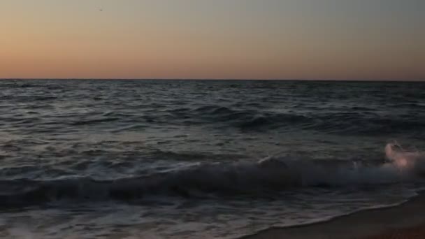 Mar Puesta Del Sol Paisaje Hermoso Gradiente Colores Naturales — Vídeos de Stock