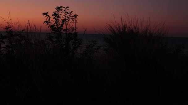 Mar Puesta Del Sol Paisaje Hermoso Gradiente Colores Naturales — Vídeo de stock