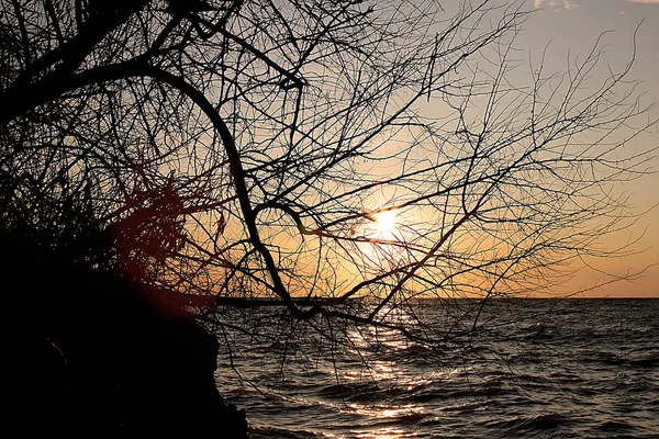 Amanecer Junto Mar Paz Desde Paisaje Puesta Sol Por Equilibrio —  Fotos de Stock