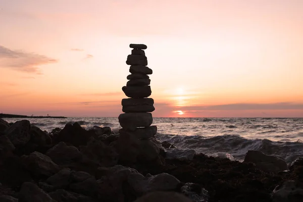 Dawn by the sea of peace from the landscape, sunset by the ocean balance and relaxation