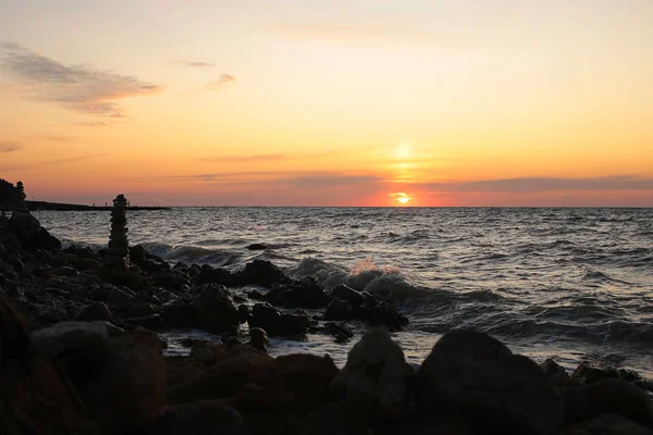 Dawn Sea Peace Landscape Sunset Ocean Balance Relaxation — Stock Photo, Image
