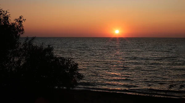 Krajobraz Naturalny Zachód Słońca Morze Zen Moczu Samotność Pokój Świcie — Zdjęcie stockowe