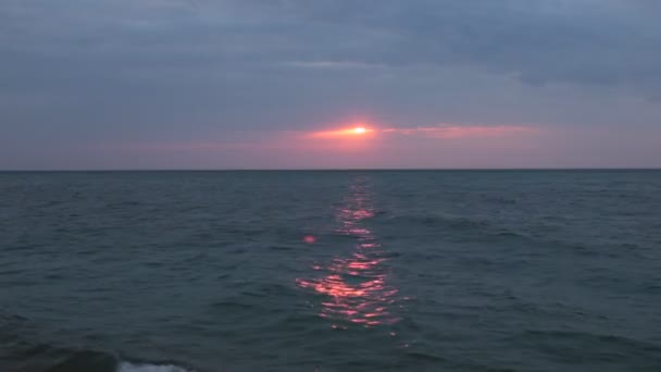 海上日落的沉滞 静坐的自然背景 — 图库视频影像