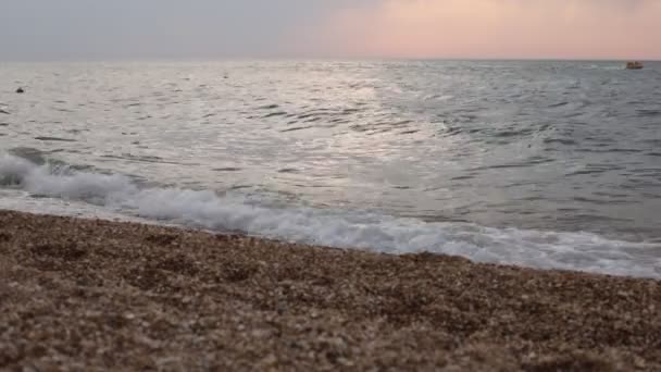 Overpeinzing Van Zonsondergang Zee Ontspanning Pacificatie Natuurlijke Achtergrond Voor Meditatie — Stockvideo