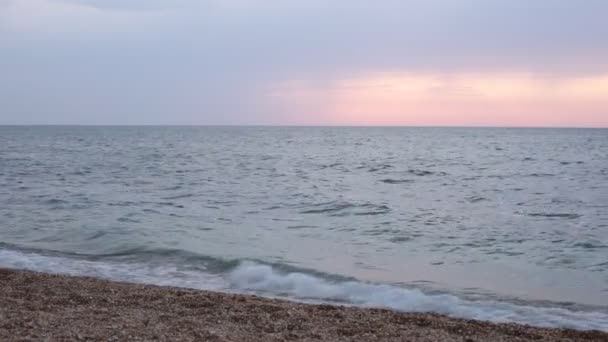 Contemplação Pôr Sol Mar Relaxamento Pacificação Fundo Natural Para Meditação — Vídeo de Stock