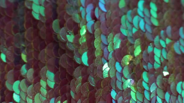 Sparkling Sparkles Brilliant Sequins Different Colors — Stock Video