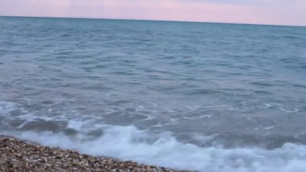 Contemplação Pôr Sol Mar Relaxamento Pacificação Fundo Natural Para Meditação — Vídeo de Stock