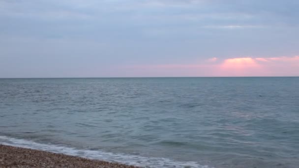 Contemplazione Del Tramonto Mare Relax Pacificazione Sfondo Naturale Meditazione — Video Stock