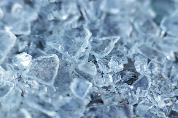 Фон Шматочки Льоду Маленькі Шматочки Скла Тонованому Макровигляді — стокове фото