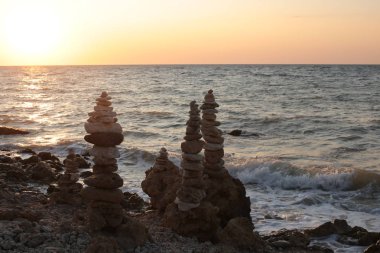 Flora ve Fauna deniz manzarasının doğal güzelliği