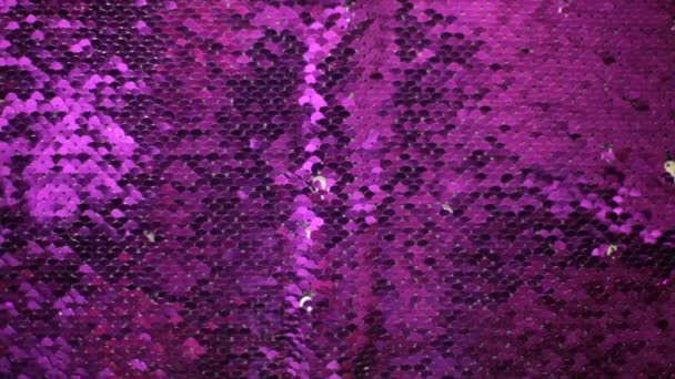 Fond Scintillant Paillettes Sequins Texture Bokeh Avec Lustre Irisé — Video