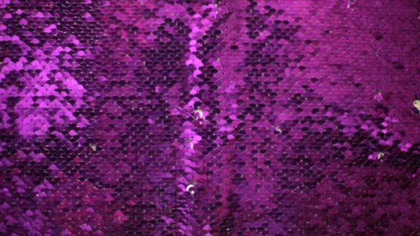 Sparkling Glitter Background Sequins Texture Bokeh Iridescent Luster — Stock Video