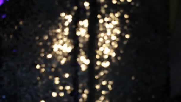 Glitter Sparkle Defocus Festive Overflow Background — Stock Video