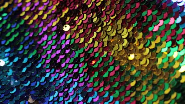 Lucido Sfondo Texture Iridescente Paillettes Multicolore — Video Stock