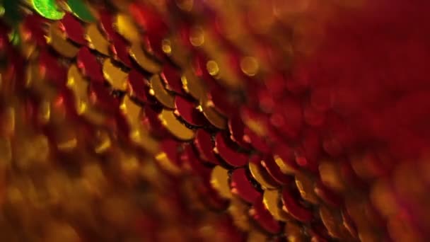 Glanzende Textuur Achtergrond Iriserende Multicolor Pailletten — Stockvideo