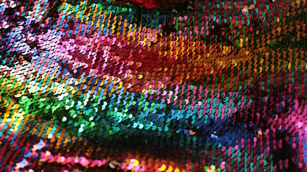 Shiny Texture Background Iridescent Multicolor Sequins — Stock Photo, Image