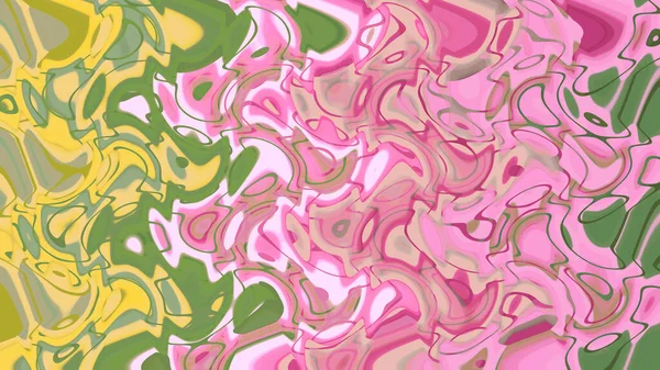 饱满的浅绿色 粉色彩色背景 超抽象图解的明亮有趣设计 — 图库照片