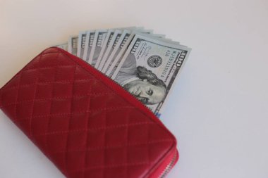 100 dolarlık banknotlar halinde yüklü miktarda nakit.