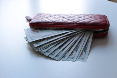 100 dolarlık banknotlar halinde yüklü miktarda nakit.