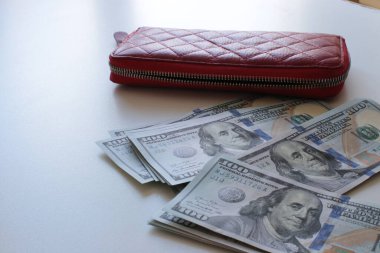 100 dolarlık banknotlar halinde yüklü miktarda nakit.