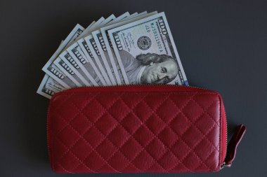 100 dolarlık banknotlar halinde yüklü miktarda nakit.