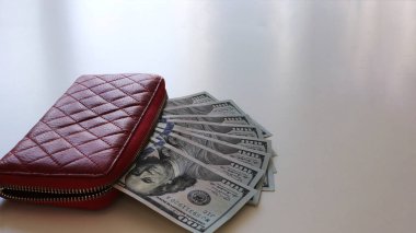 100 dolarlık banknotlar halinde yüklü miktarda nakit.