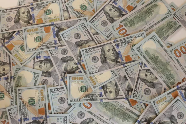 Veel Contant Geld 100 Dollar Biljetten Rijke Achtergrond — Stockfoto