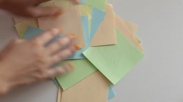 Fortune Dire Aide Morceaux Papier Multicolores Prévisions Intéressantes — Video