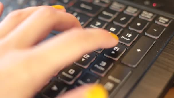 Кнопки Натискання Введіть Чорну Клавіатуру — стокове відео