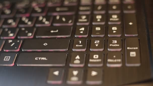 Кнопки Тип Черной Клавиатуре — стоковое видео