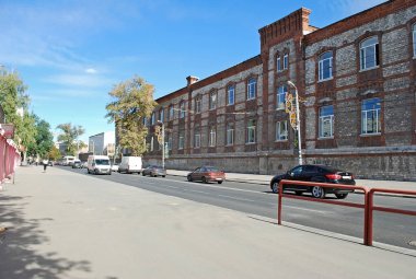 Volzhsky Caddesi üzerinde Jsc Zhigulyovskoye pivo bira binası. Samara şehri. Rusya.