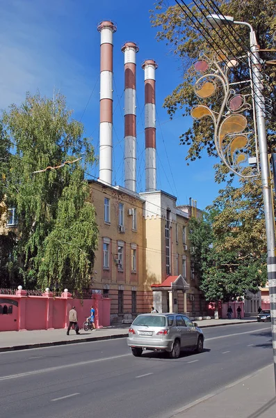 Byggandet Samara State District Power Plant Volzhsky Avenue Staden Samara — Stockfoto