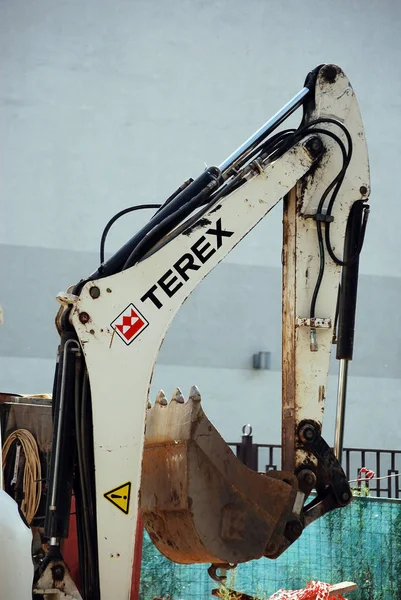 Schaufel Des Baggers Auf Der Baustelle — Stockfoto