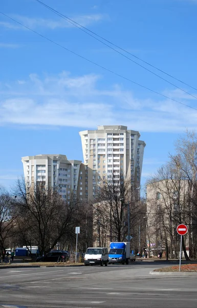Osiedle Mieszkaniowe Kwartet Bałtycki Widok Dysku Donelaytis Moskwa — Zdjęcie stockowe