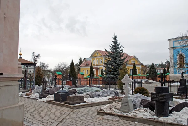 Cemitério Mosteiro Perto Templo Optina Pustyn Kozelsk — Fotografia de Stock