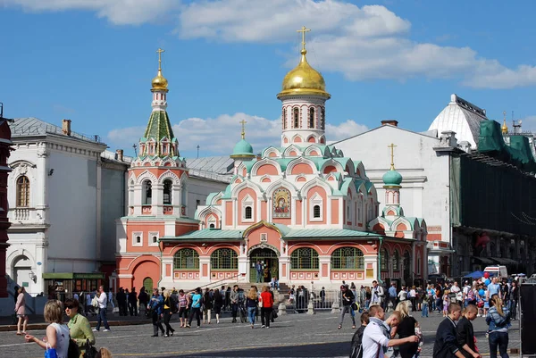 Храм Казанської Ікони Божої Матері Червоної Площі Москва Росія — стокове фото