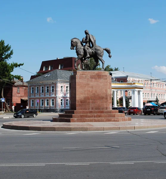 화창한 시내에서 Ryazansky 기념비 랴잔시 러시아 — 스톡 사진