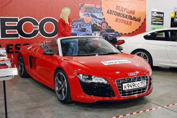 Red Audi Coupe Crocus Expo 2012 Royalty Free Stock Images