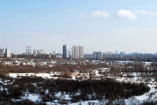 Skhodnenskaya Llanura Inundable Invierno Tushino Del Sur Moscú Rusia — Foto de Stock