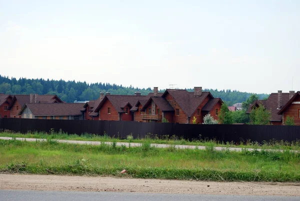Nowy Domek Wiejski Pod Istroy Regionu Moskiewskiego Rosja — Zdjęcie stockowe