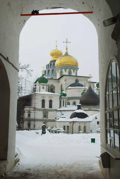 Городской Пейзаж Воскресенский Собор Нового Иерусалимского Монастыря Город Истра Московская — стоковое фото