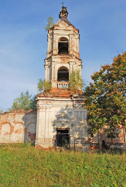 Clocher Église Abandonnée Saint Nicolas Dans Village Nikolskoïe District Ruza — Photo