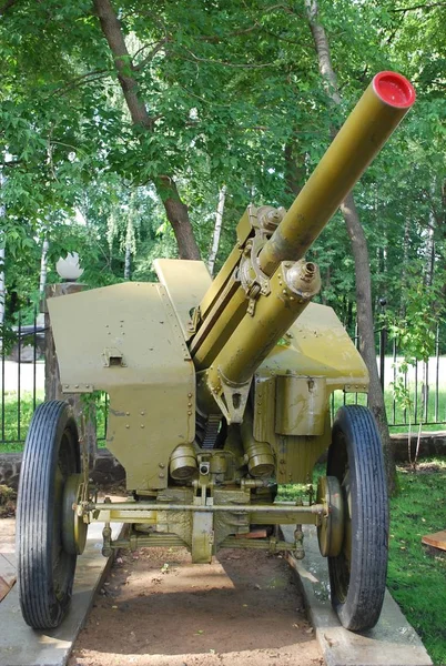 Pistola Museo Storia Militare Nel Villaggio Arkhangelsk — Foto Stock