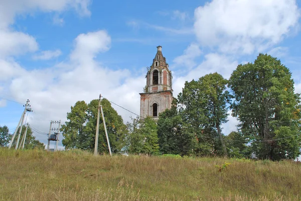 Clocher Église Abandonnée Résurrection Dans Village Ivoylovo Ruza District Région — Photo