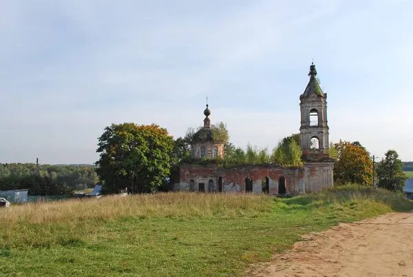 Opuszczony Kościół Mikołaja Nikolsky Dolgorukov Teraz Wsi Nikolskoye Dzielnicy Ruza — Zdjęcie stockowe