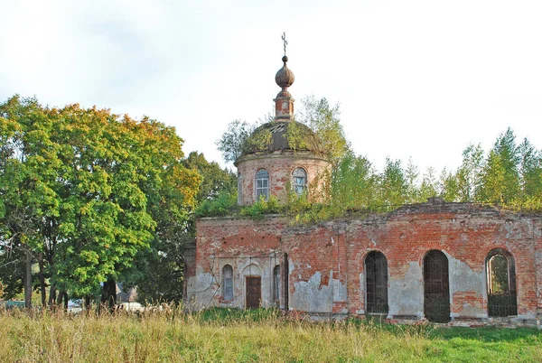 Opuszczony Kościół Mikołaja Nikolsky Dolgorukov Teraz Wsi Nikolskoye Dzielnicy Ruza — Zdjęcie stockowe