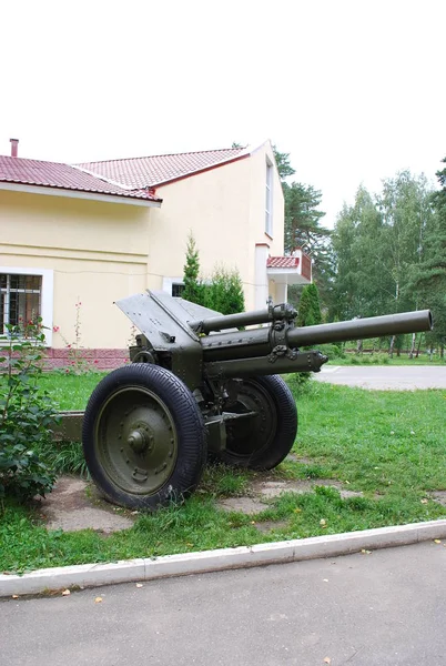 Pistola Reggimento Museo Delle Attrezzature Militari Lenin Snegirevskie Nel Villaggio — Foto Stock