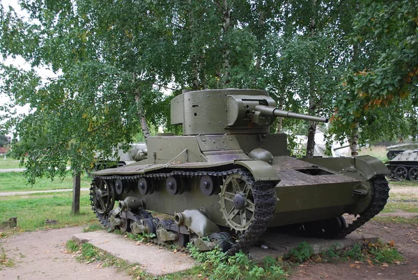 Tanque Ligero Soviético Museo Equipamiento Militar Lenin Snegirevskie Aldea Lenino —  Fotos de Stock