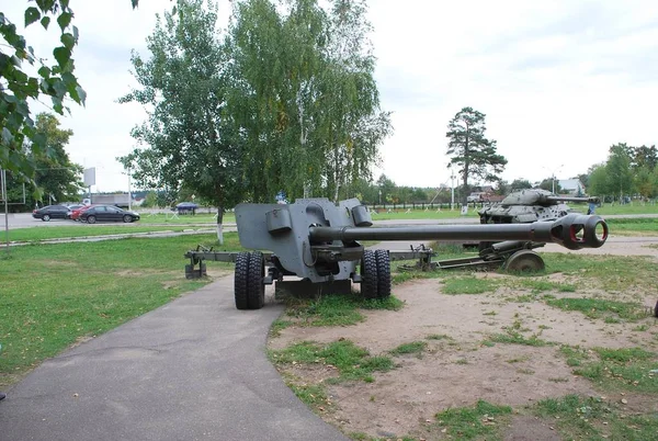 Arma Tanque Lenin Snegirevskie Equipamento Militar Museu Aldeia Lenino Região — Fotografia de Stock